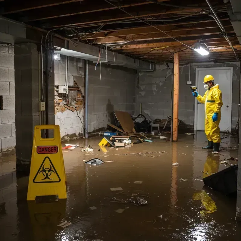 Flooded Basement Electrical Hazard in Niles, OH Property